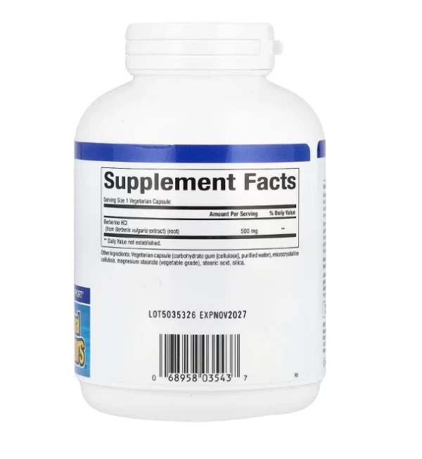 Natural Factors, WellBetX, Berberine, 500 mg, 120 Vegetarian Capsules