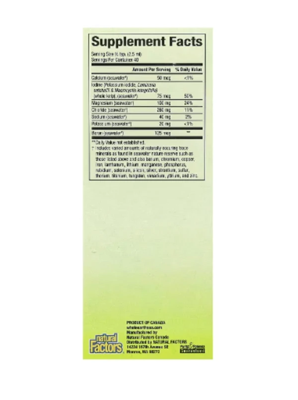 Natural Factors, Whole Earth & Sea®, Deep Ocean Minerals, 3.38 fl oz (100 ml)