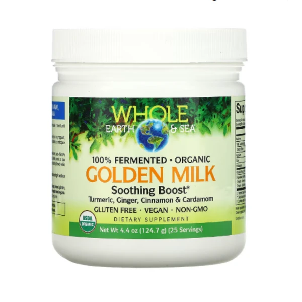 Natural Factors, Whole Earth & Sea, Golden Milk Soothing Boost, 4.4 oz (124.7 g)