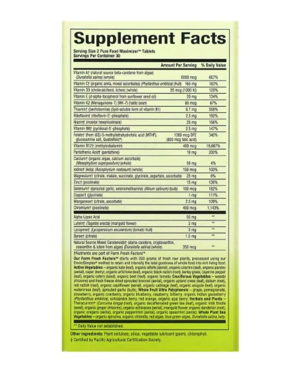 Natural Factors, Whole Earth & Sea, Women's 50+ Multivitamin & Mineral, 60 Tablets
