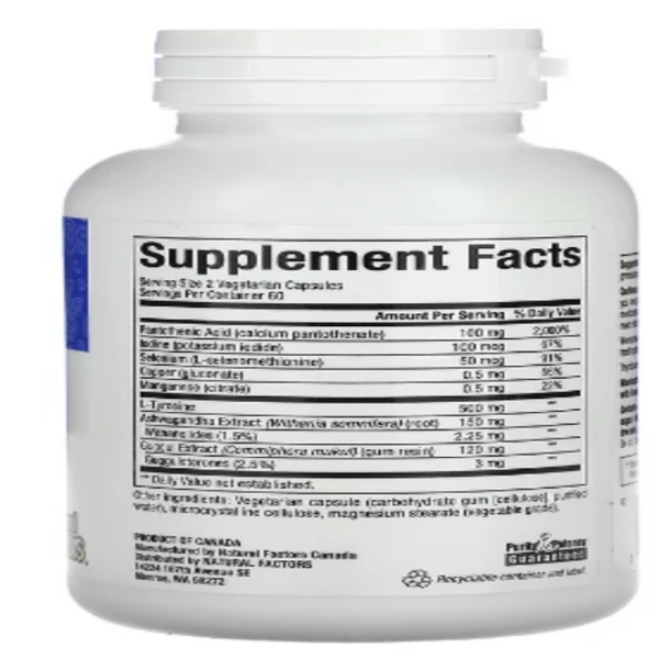 Natural Factors, WomenSense, ThyroSense, Thyroid Formula, 120 Vegetarian Capsules