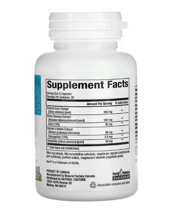 Natural Factors, WomenSense, VeinSense, 60 Vegetarian Capsules