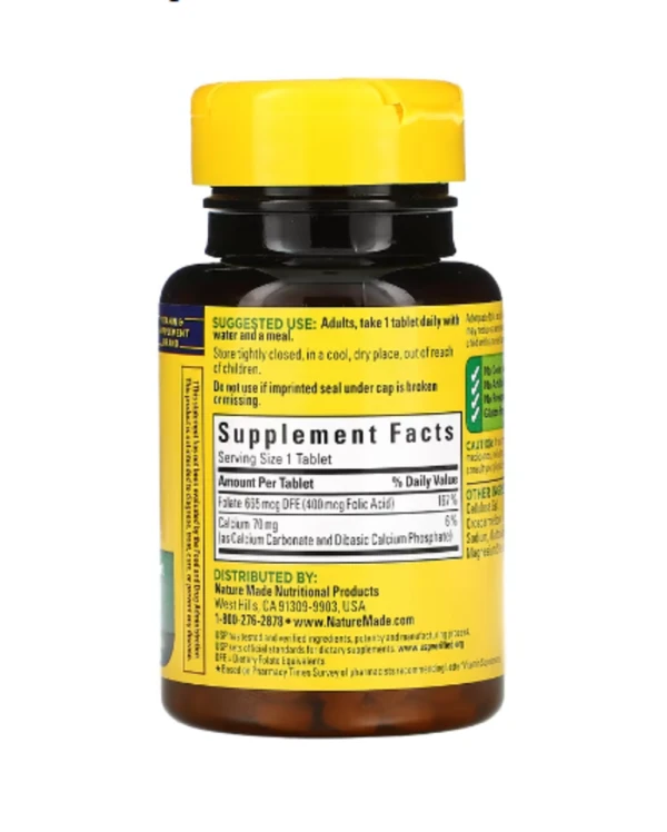Nature Made, Folic Acid, 400 mcg, 250 Tablets, Near EXP-Jun-2025