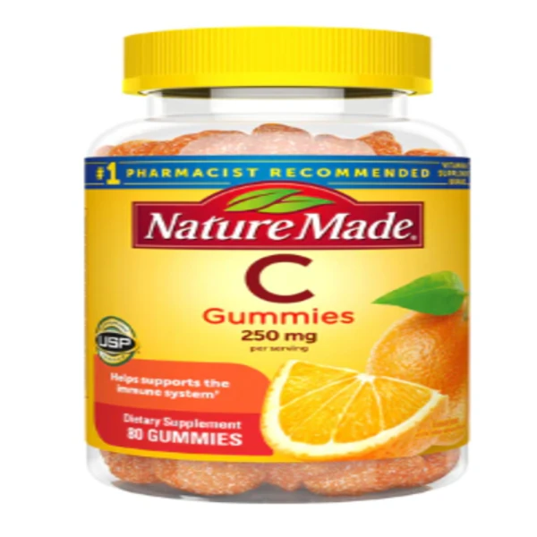 Nature Made, Vitamin C Gummies, Tangerine, 250 mg, 80 Gummies