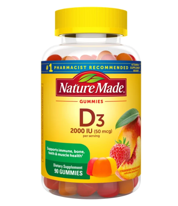 Nature Made Vitamin D3 Adult Gummies Assorted Fruit - 90 Gummies