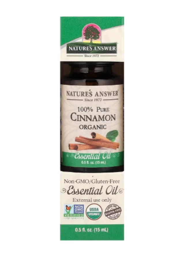 Nature's Answer, 100% Pure Organic Essential Oil, Cinnamon, 0.5 fl oz (15 ml)