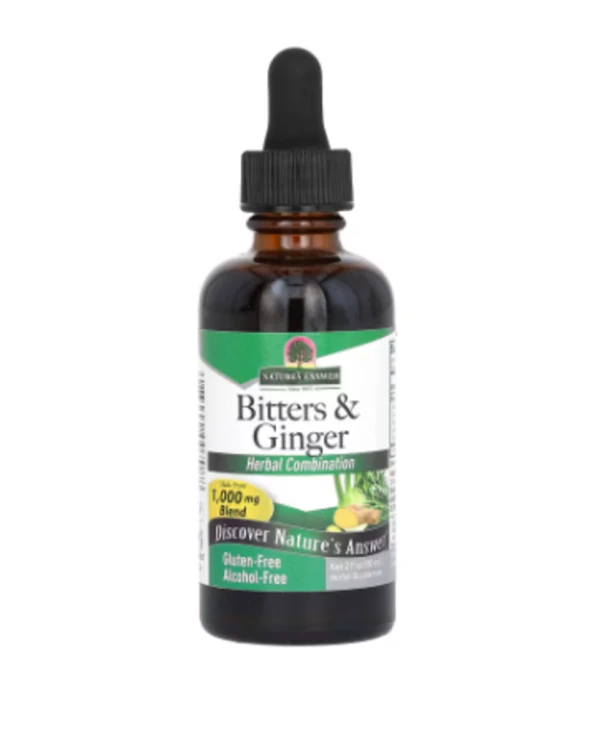 Nature's Answer, Bitters & Ginger, Alcohol-Free, 1,000 mg , 2 fl oz (60 ml)