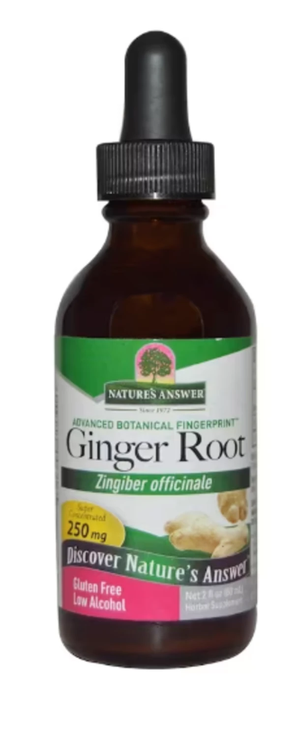 Nature's Answer, Ginger Root, Low Organic Alcohol, 250 mg, 2 fl oz (60 ml)
