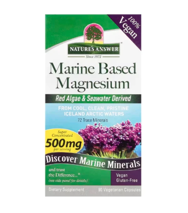 Nature's Answer, Marine Based Magnesium, 500 mg, 90 Vegetarian Capsules (250 mg per Capsule)