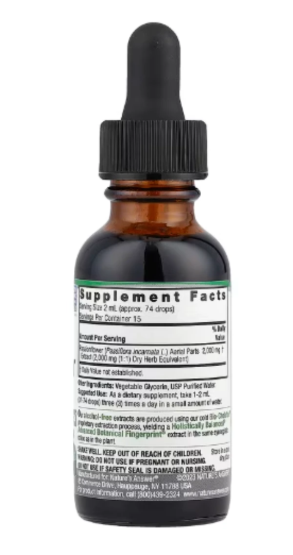 Nature's Answer, Passionflower Aerial Parts, Fluid Extract, Alcohol-Free, 2,000 mg, 1 fl oz (30 ml)