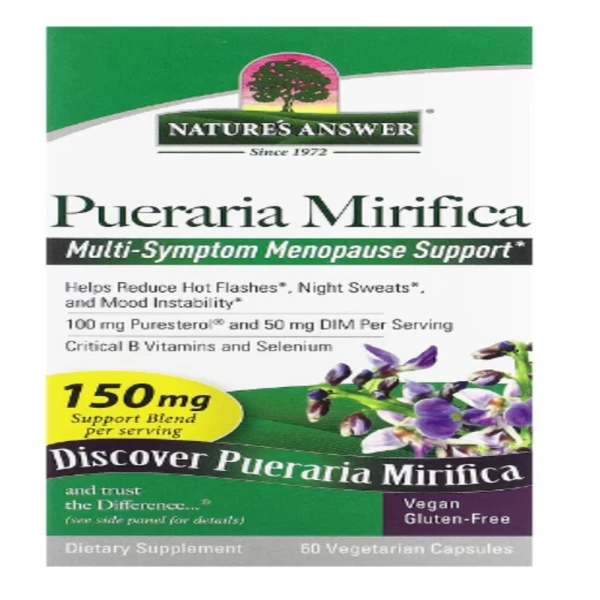 Nature's Answer, Pueraria Mirifica, 150 mg, 60 Vegetarian Capsules