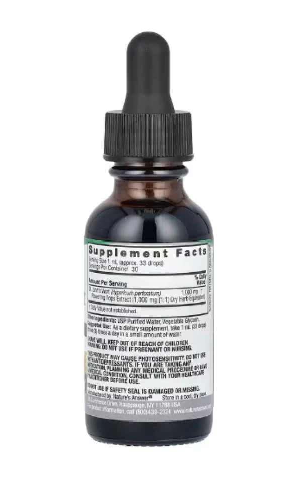 Nature's Answer, St. John's Wort Extract, Alcohol-Free, 1,000 mg, 1 fl oz (30 ml)