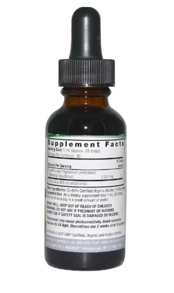 Nature's Answer, St. John's Wort, Low Organic Alcohol, 1000 mg, 1 fl oz (30 ml)