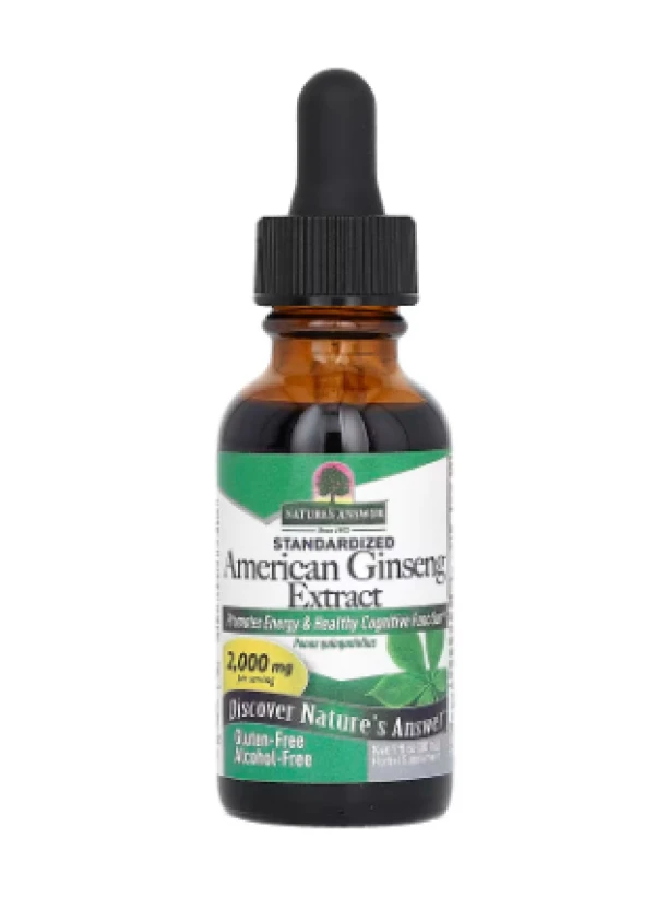 Nature's Answer, Standardized American Ginseng Extract, Alcohol-Free, 2,000 mg, 1 fl oz (30 ml)