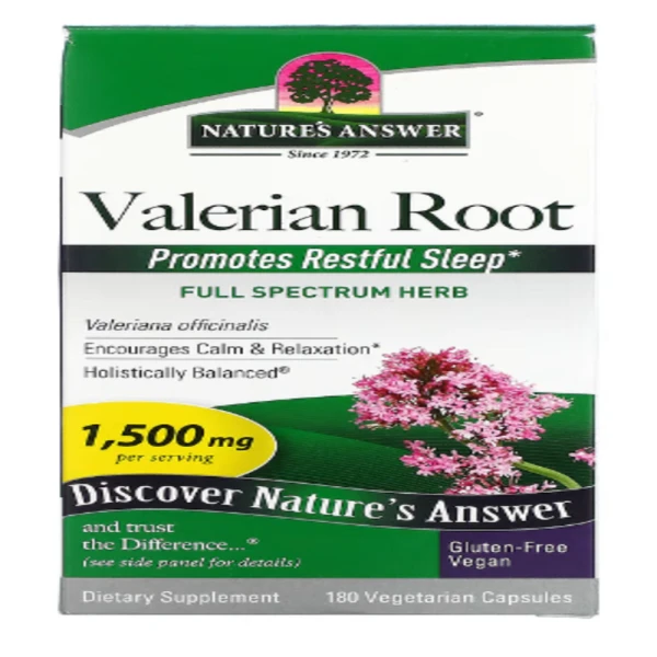 Nature's Answer, Valerian Root, 1,500 mg, 180 Vegetarian Capsules (500 mg per Capsule)