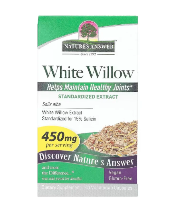 Nature's Answer, White Willow, 450 mg , 60 Vegetarian Capsules