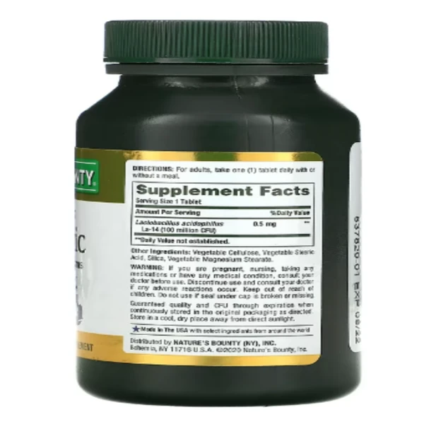 Nature's Bounty, Acidophilus Probiotic, 120 Tablets