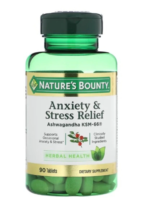 Nature's Bounty, Anxiety & Stress Relief, 90 Tablets
