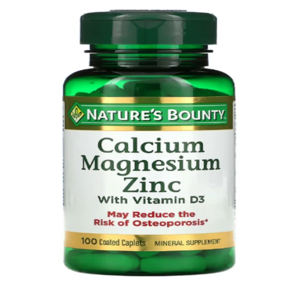 Nature's Bounty, Calcium Magnesium Zinc with Vitamin D3, 100 Coated Caplets