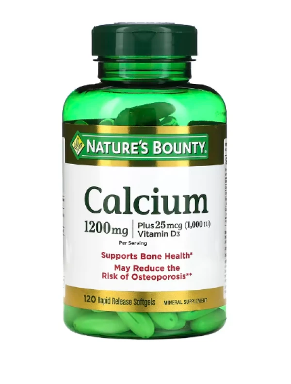 Nature's Bounty, Calcium Plus Vitamin D3, 1,200 mg, 120 Rapid Release Softgels (600 mg per Softgel)