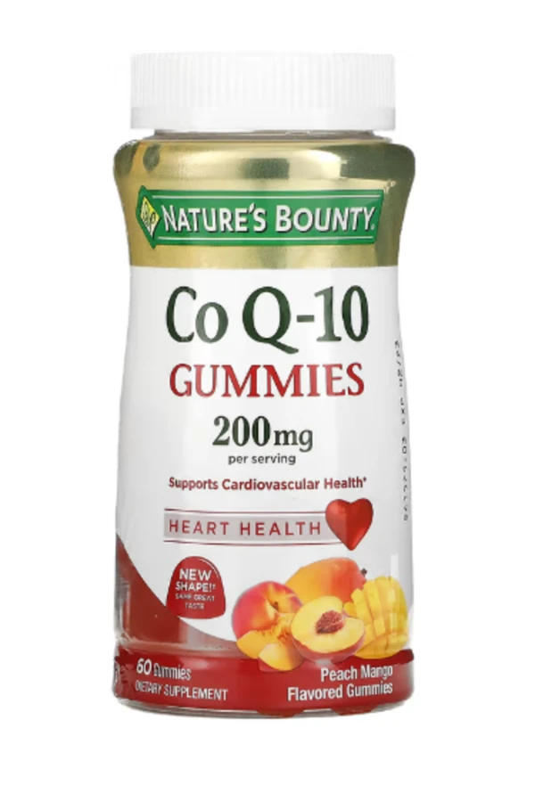Nature's Bounty, Co Q-10 Gummies, Peach Mango, 200 mg, 60 Gummies (100 mg per Gummy)