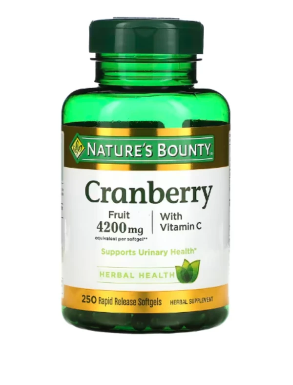 Nature's Bounty, Cranberry with Vitamin C, 250 Rapid Release Softgels