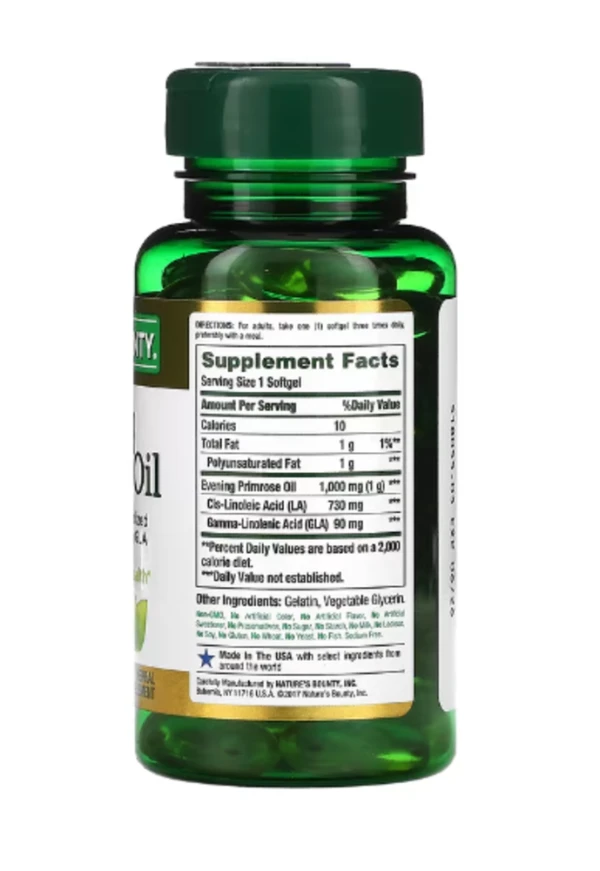 Nature's Bounty, Evening Primrose Oil, 1,000 mg, 60 Rapid Release Softgels