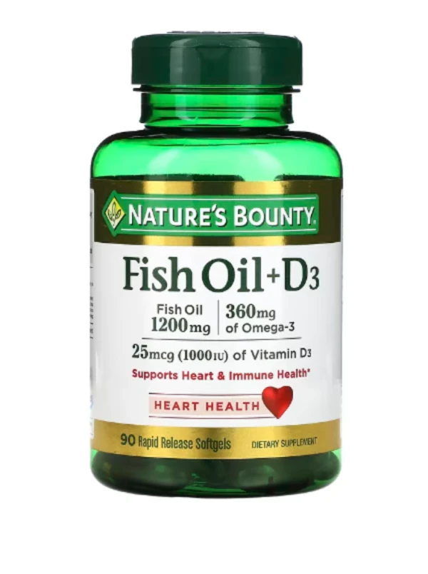 Nature's Bounty, Fish Oil + D3, 90 Rapid Release Softgels