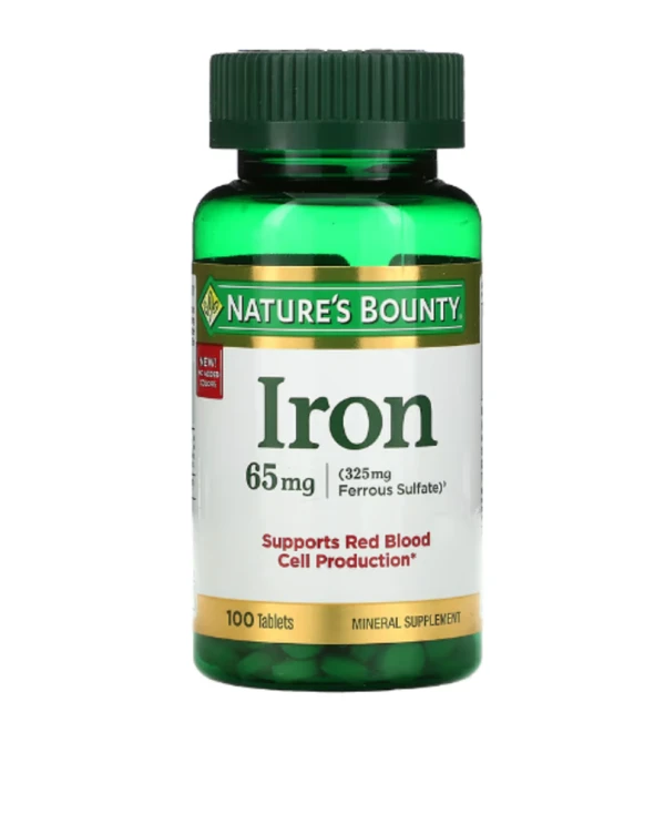Nature's Bounty, Iron, 65 mg, 100 Tablets