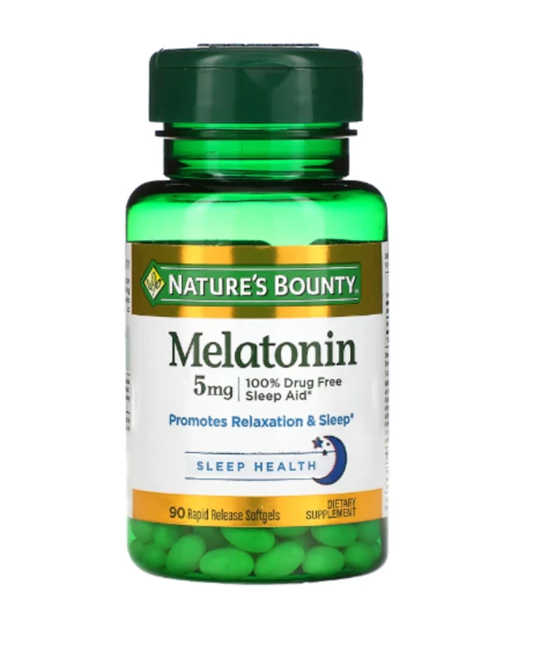 Nature's Bounty, Melatonin, 5 mg, 90 Rapid Release Softgels