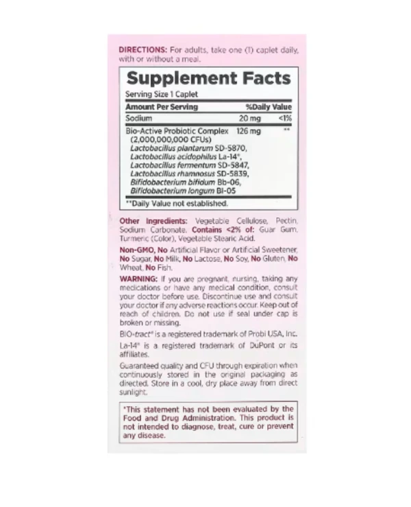 Nature's Bounty, Optimal Solutions, Women's Health, Controlled Delivery Probiotic, 30 Caplets