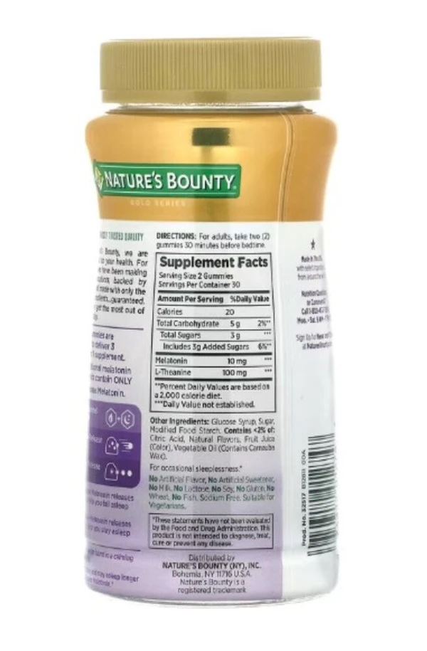 Nature's Bounty, Sleep 3 Gummies, Blueberry, 10 mg, 60 Gummies (5 mg per Gummy)