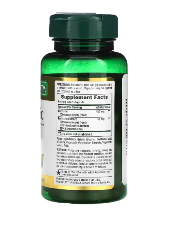Nature's Bounty, Turmeric, 450 mg, 60 Capsules