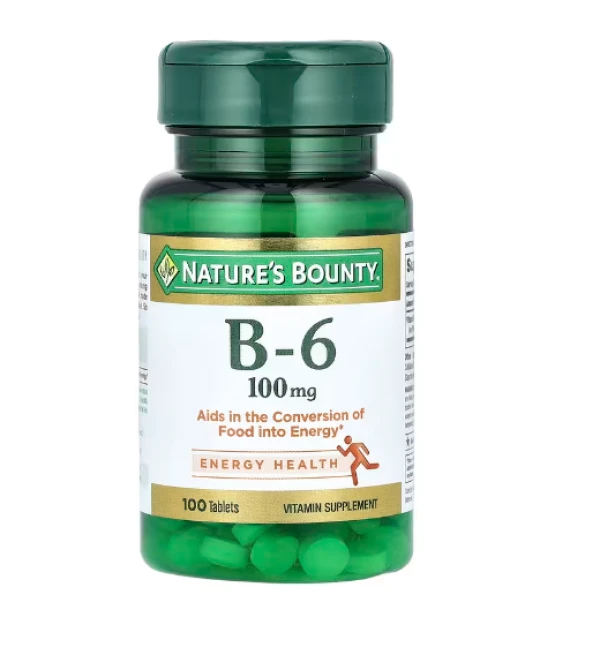 Nature's Bounty, Vitamin B-6, 100 mg, 100 Tablets