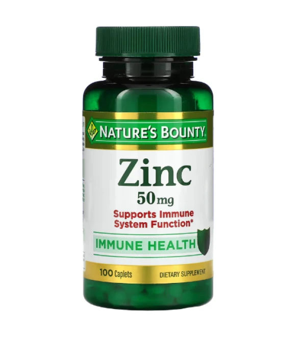 Nature's Bounty, Zinc, 50 mg, 100 Caplets