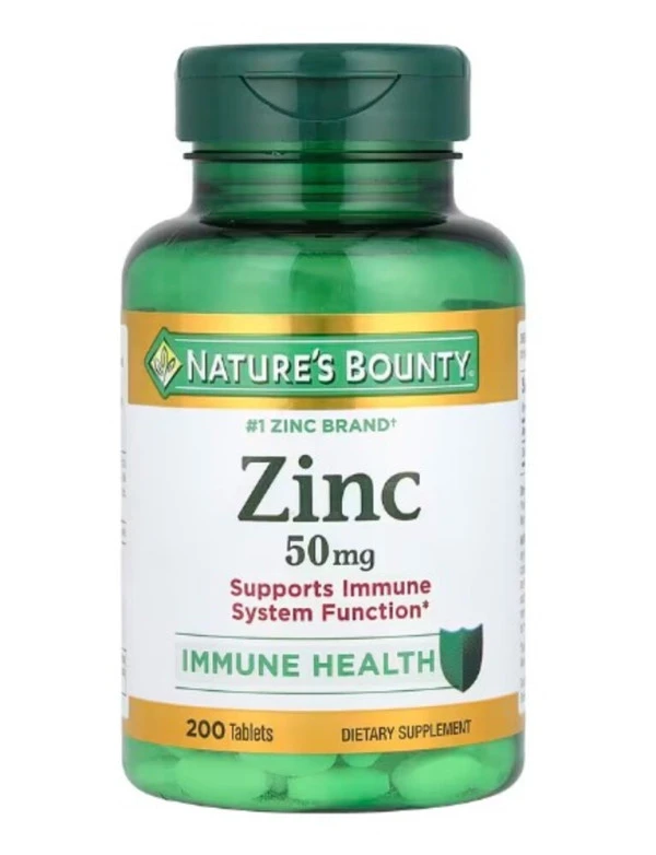 Nature's Bounty, Zinc, 50 mg, 200 Tablets