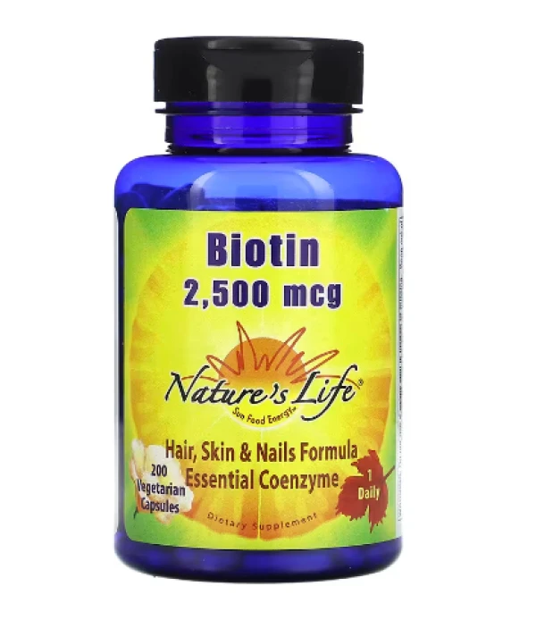 Nature's Life, Biotin, 2,500 mcg, 200 Vegetarian Capsules