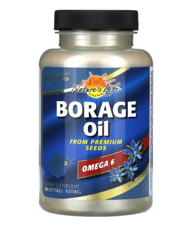 Nature's Life, Borage Oil, 1,000 mg, 60 Softgels