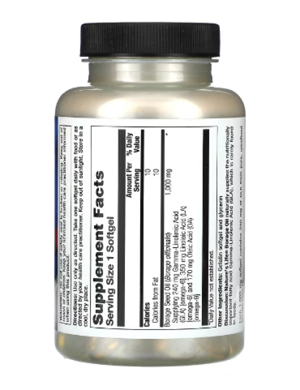 Nature's Life, Borage Oil, 1,000 mg, 60 Softgels
