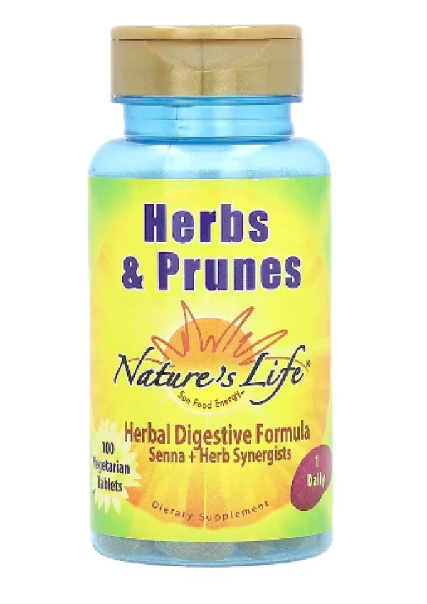 Nature's Life, Herbs & Prunes, 100 Vegetarian Tablets