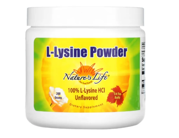 Nature's Life, L-Lysine Powder, Unflavored, 200 g