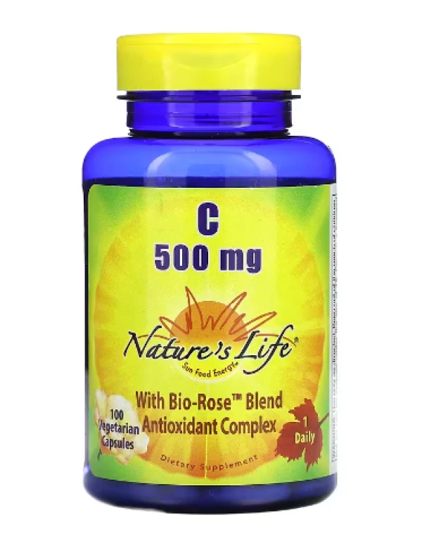Nature's Life, Vitamin C, 500 mg, 100 Vegetarian Capsules