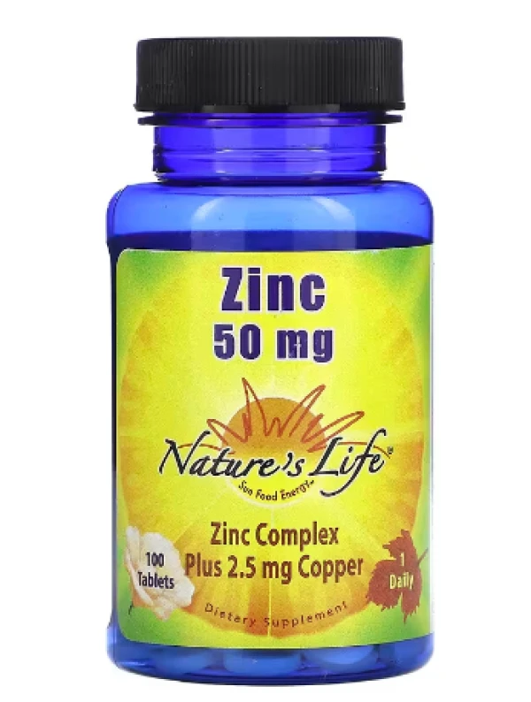 Nature's Life, Zinc, 50 mg, 100 Tablets