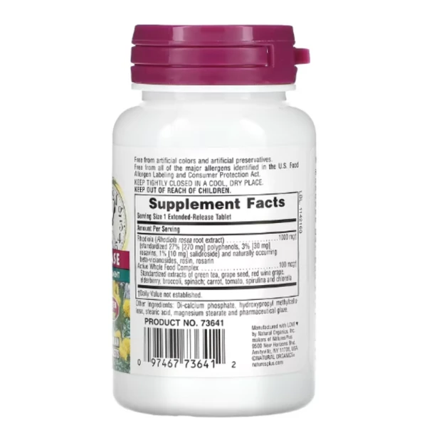 Nature's Plus, Herbal Actives, Rhodiola, Extended Release, 1,000 mg, 30 Vegetarian Tablets