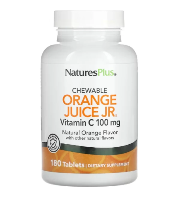 Nature's Plus, Orange Juice Jr., Vitamin C Supplement, 100 mg, 180 Tablets