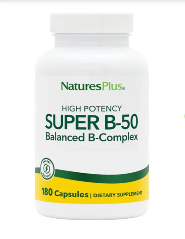 Nature's Plus, Super B-50, Balanced B-Complex, 180 Veggie Caps