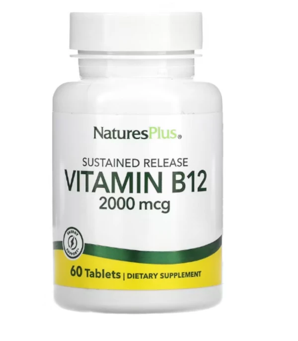 Nature's Plus, Vitamin B-12, 2000 mcg, 60 Tablets