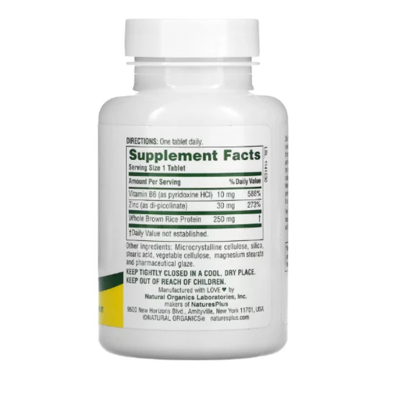 Nature's Plus, Zinc Picolinate w/B-6, 120 Tablets
