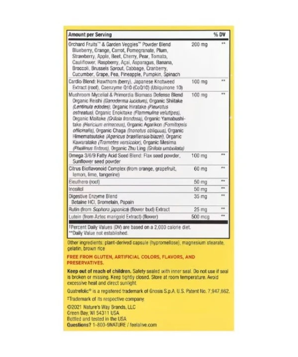 Nature's Way, Alive! Max6 Potency Multivitamin, No Added Iron, 90 Capsules