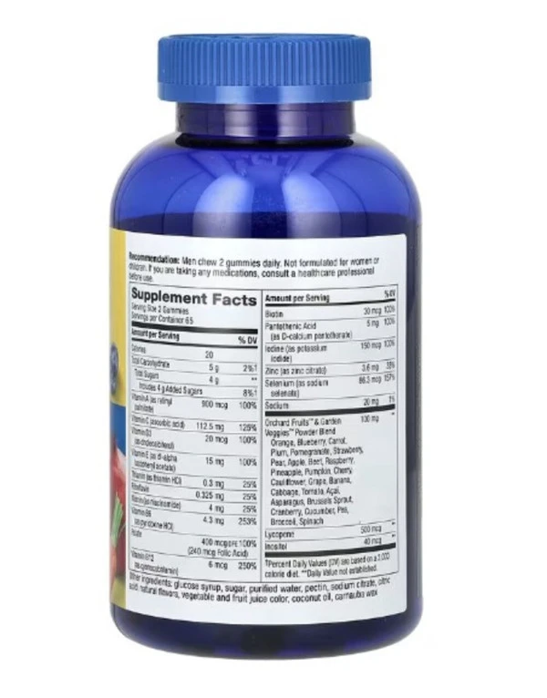 Nature's Way, Alive! Men's Gummy Multivitamin, Fruit, 130 Gummies